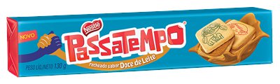 Biscoito Passatempo com recheio de doce de leite