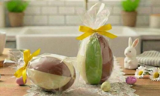 ovo de páscoa fatiado