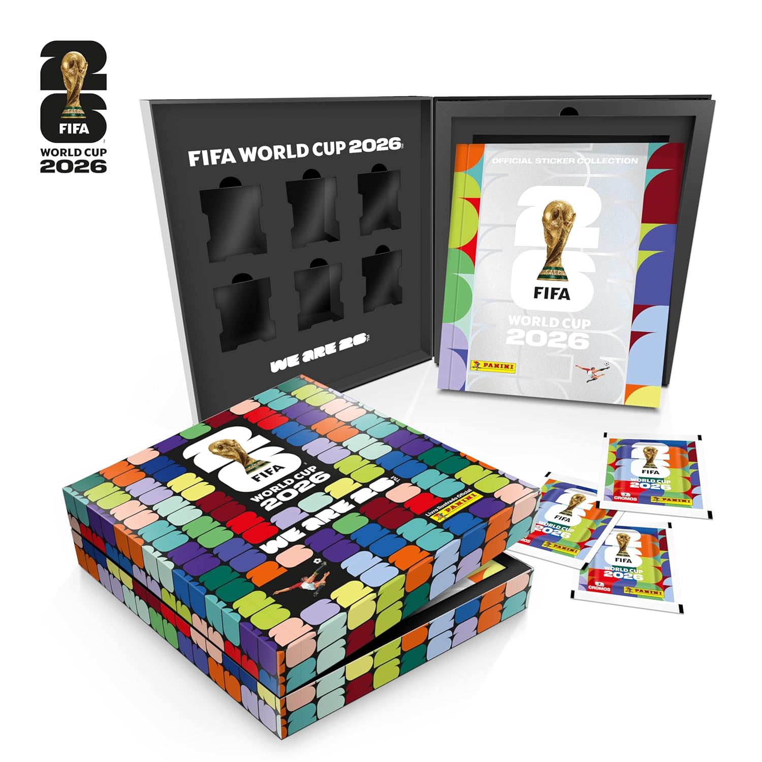 box com álbum capa dura prata copa do mundo 2026